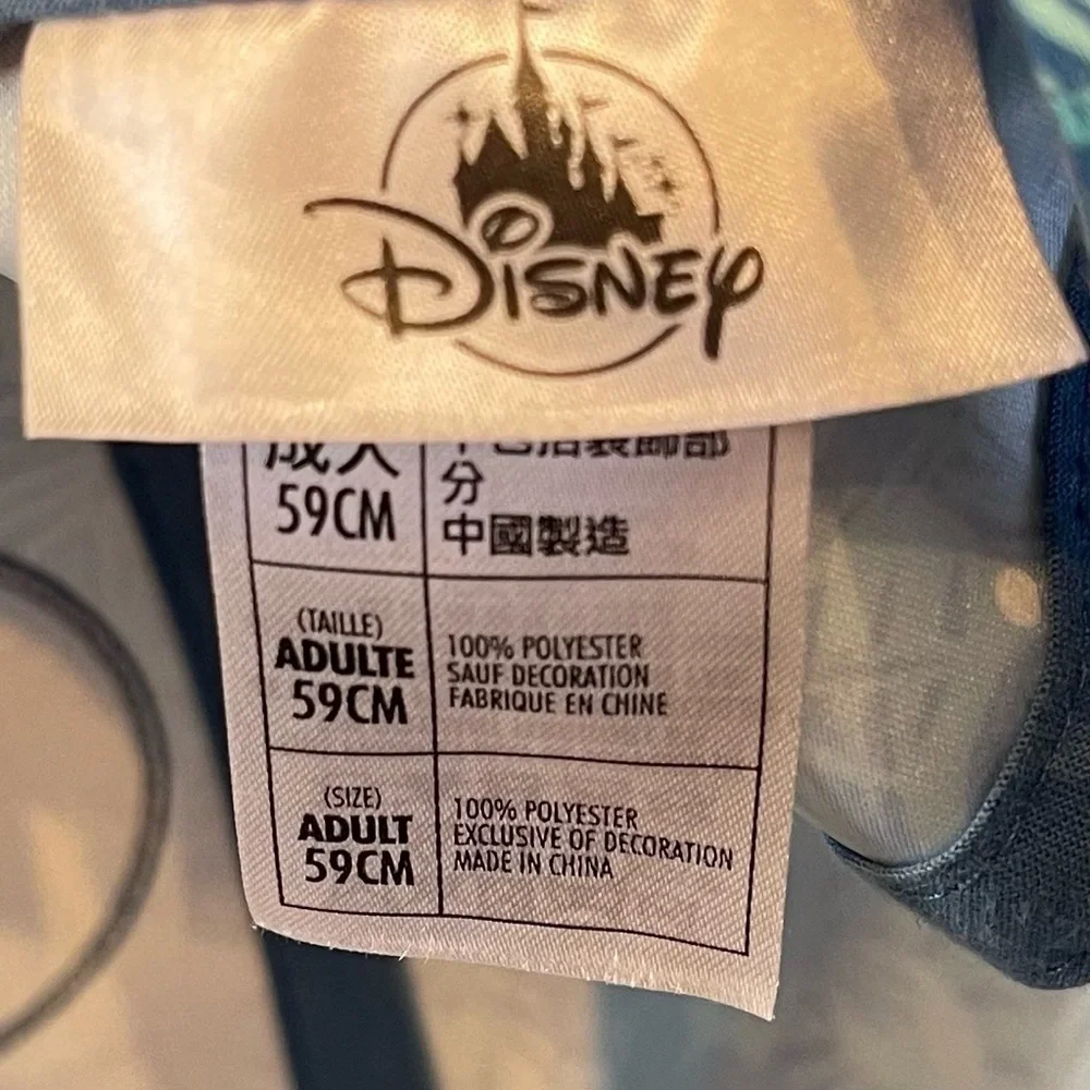 Disney Park Stitch Five Panel Baseball Hat Cap Light Blue Lilo Surf Chill Repeat